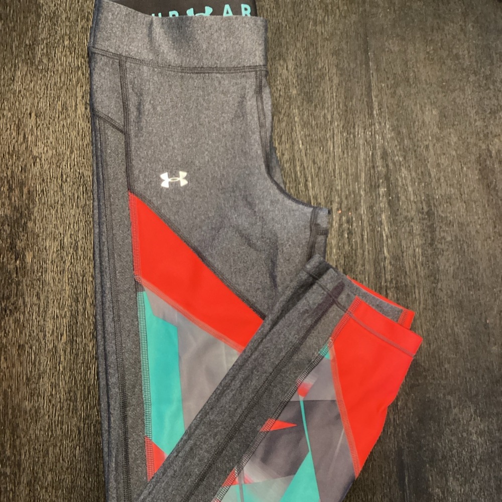 Under Armour Womens HeatGear Compression Athletic Workout Leggings Size Med